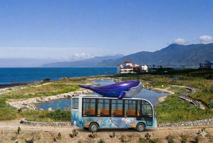 圖2 遊園車「鯨奇號」首航，乘上鯨奇號展開秘境探險，體驗不同以往的參觀路線