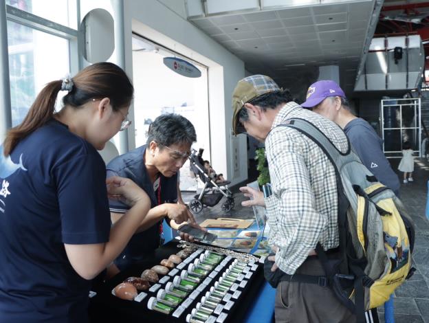 圖12科教攤位-魚貝類模型及標本
