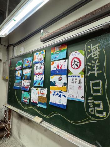 圖4：蘭嶼國小學生用畫寫下今年暑假第一週的海洋日記