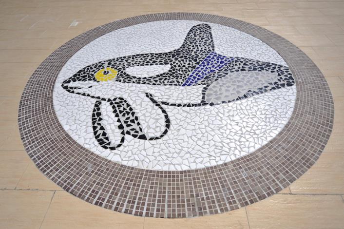 mosaic tiles of Whale Explorium