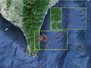 tracking maps of juvenile turtle